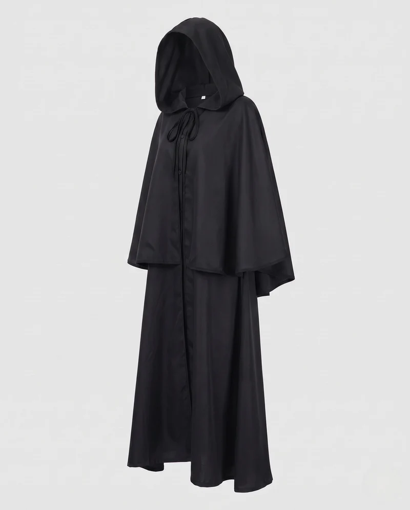Damen Festliche Kapuzenrobe mit elegantem Design und schwingendem Schnitt Drune