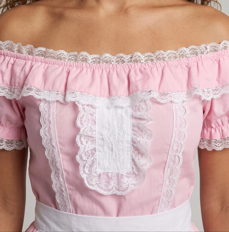 Damen Rüschenkleid mit schulterfreiem Design und mehrlagigen Akzenten Drune