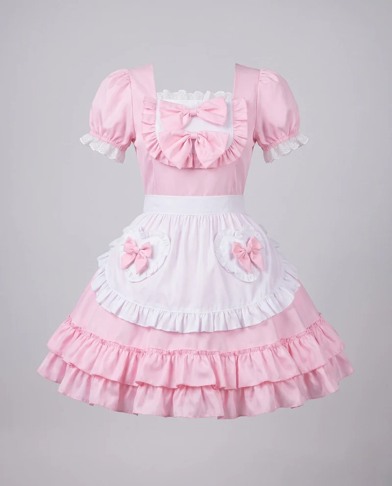 Damen Rüschenkleid mit Schürze und eleganten Details Drune