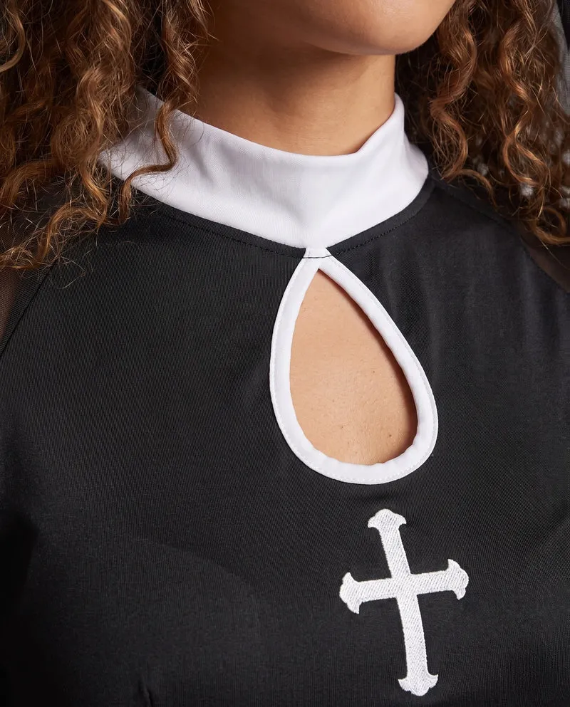 Damen Sexy Nonnenkostüm Drune