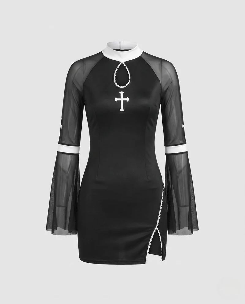 Damen Sexy Nonnenkostüm Drune