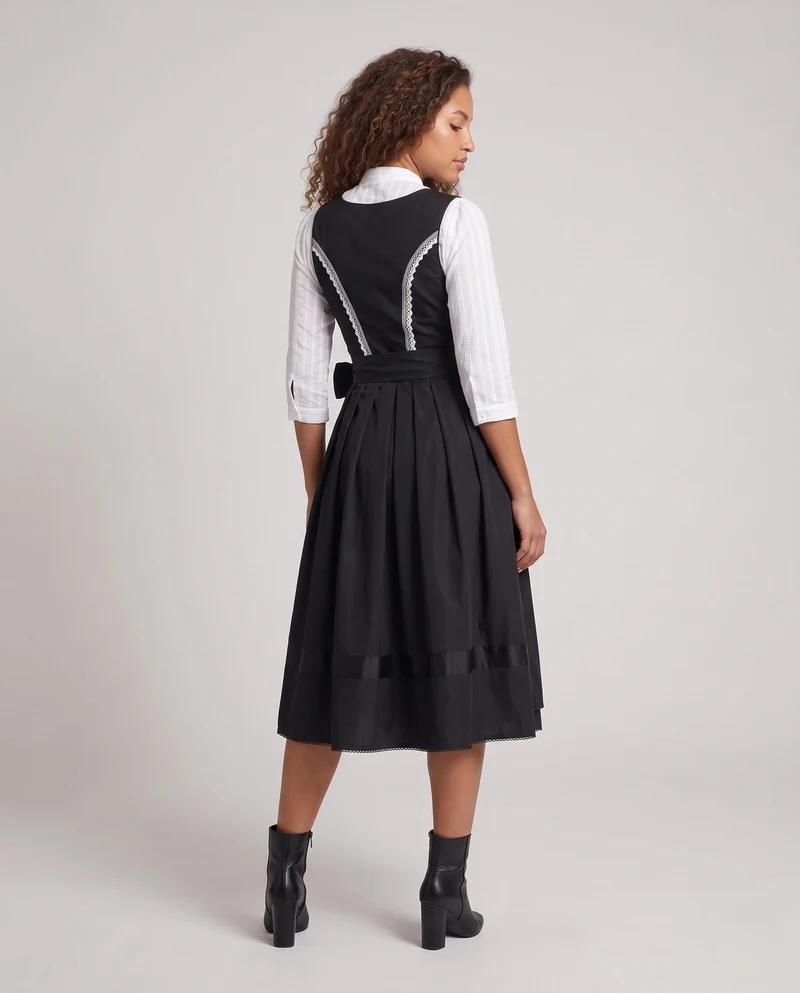 Damen Trachtenkleid mit eleganter Schnürung und voluminösem Rock Drune