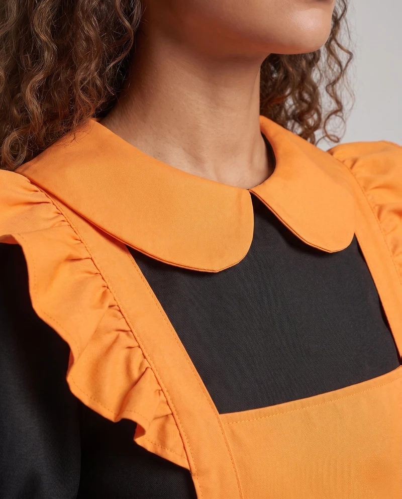 Damen verspieltes Dienstmädchenkleid mit Rüschendetails Drune