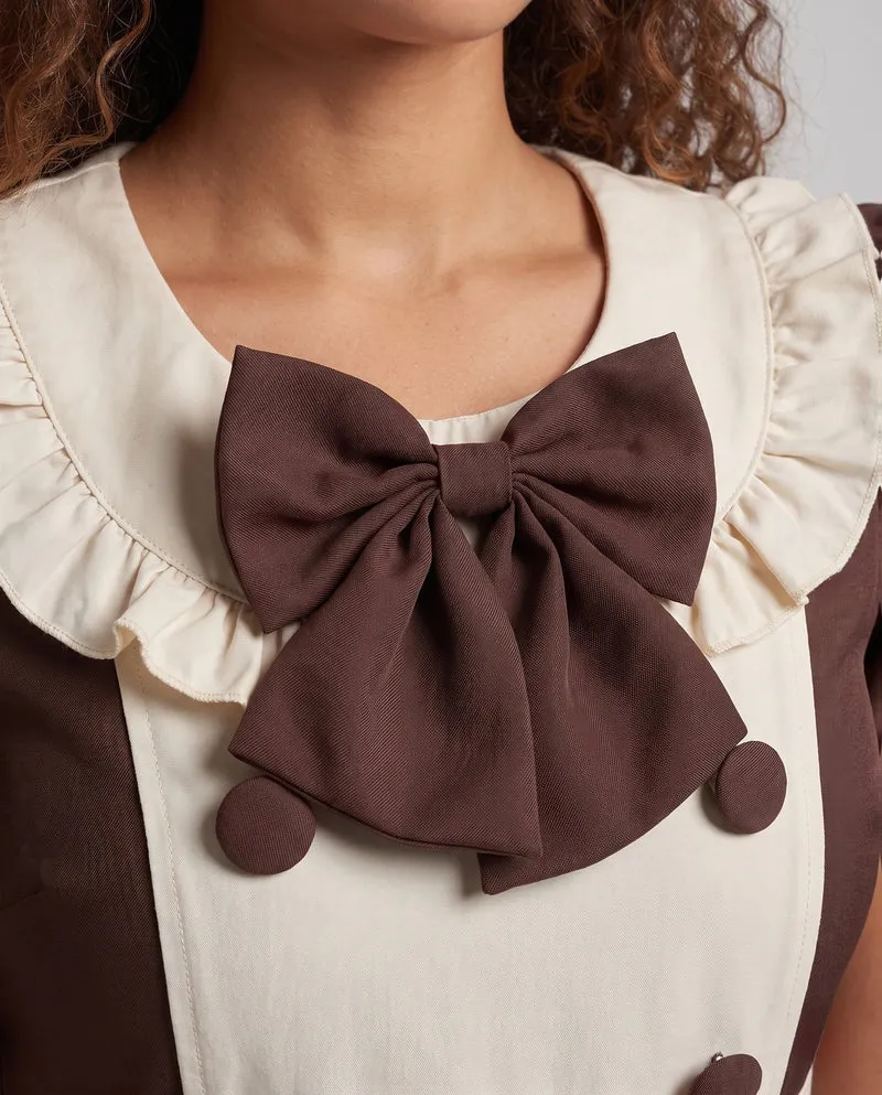 Damen Verspieltes Kleid mit Rüschen und großen Schleifen Drune
