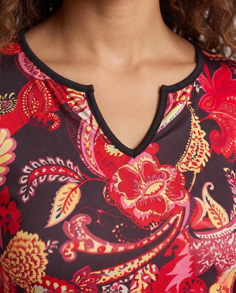 Damen Hippie Kostümset mit weitem Oberteil und Schlaghose Drune