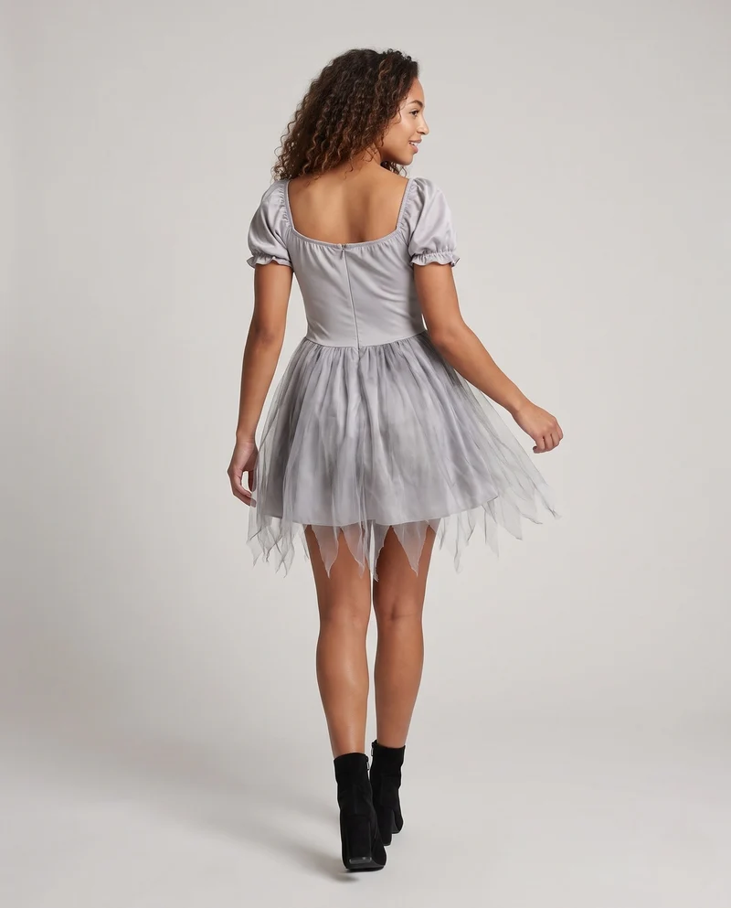 Damen Hochzeitskleid mit Spitzen-Detail und Tüllrock Drune