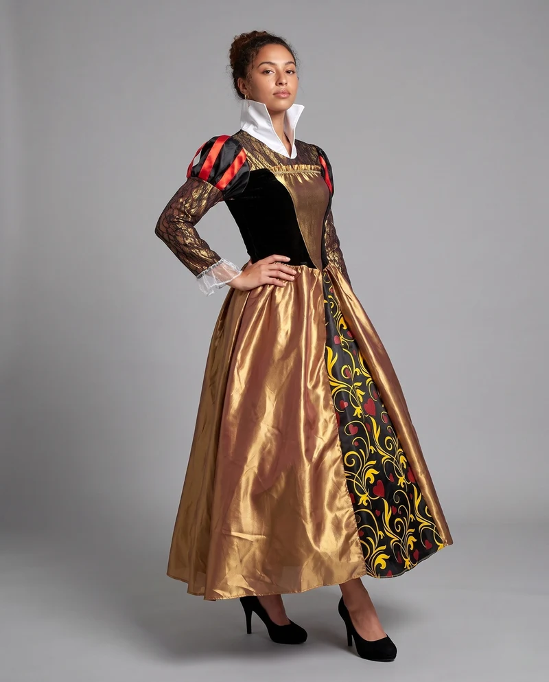 Damen Königinnenkostüm mit elegantem Rock und kunstvollen Verzierungen Drune