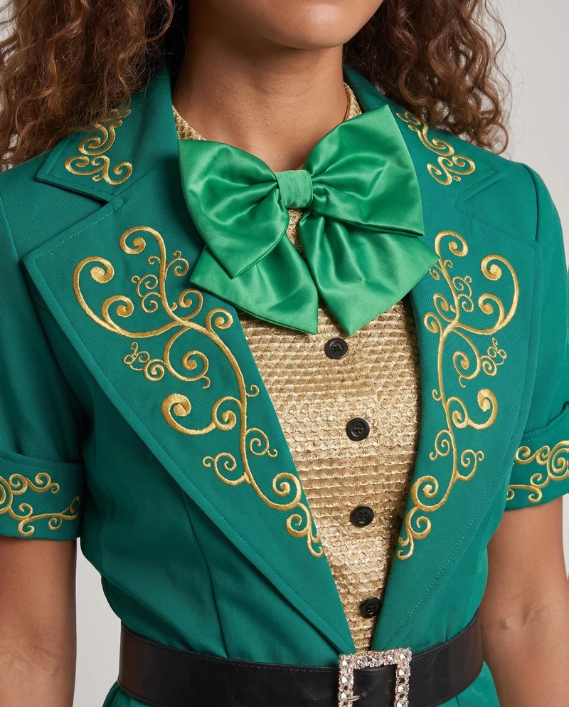 Damen Kostüm als irische Leprechaun mit elegantem Blazerschnitt und Karomuster Drune