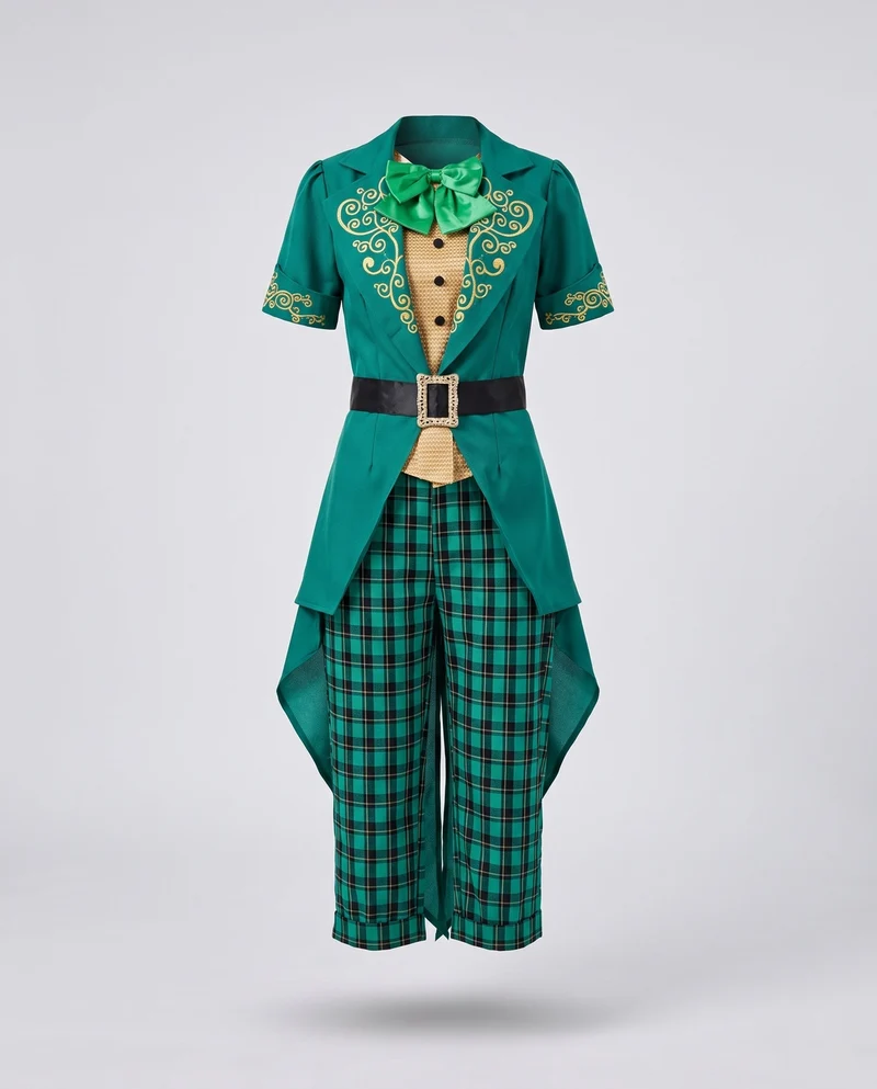 Damen Kostüm als irische Leprechaun mit elegantem Blazerschnitt und Karomuster Drune