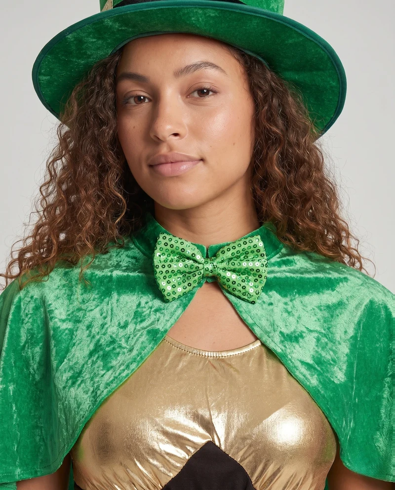 Damen Kostüm als irischer Leprechaun mit eleganten Details Drune
