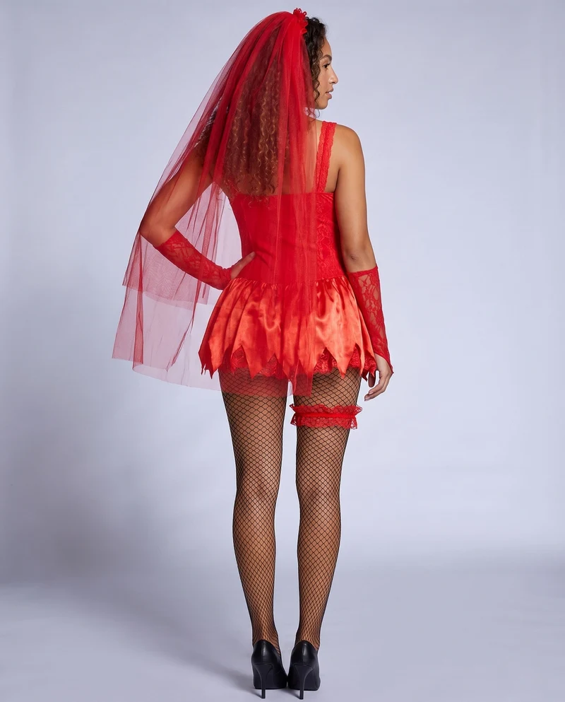 Damen Kostüm aus Satin und Spitze Drune