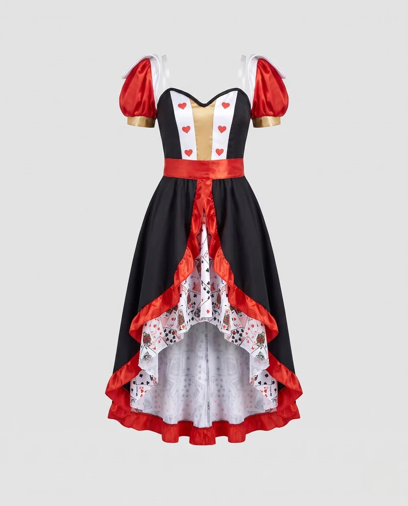 Damen Märchenhafte Königinnenrobe mit detaillierten Verzierungen Drune