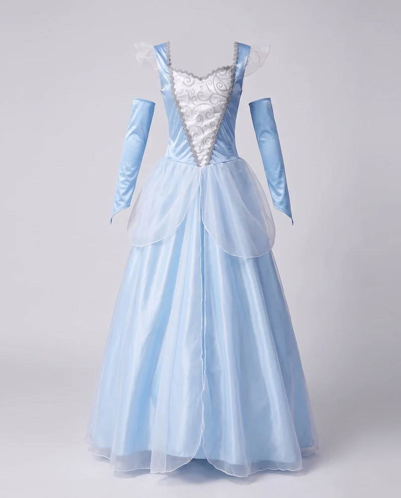 Damen Märchenhaftes Ballkleid mit glitzernden Applikationen und langen Ärmeln Drune