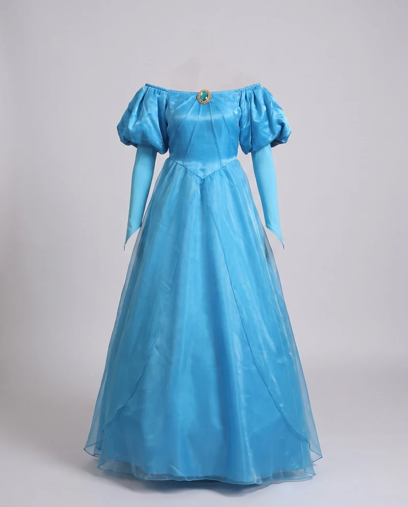 Damen Märchenhaftes Ballkleid mit offenem Dekolleté und Puffärmeln Drune
