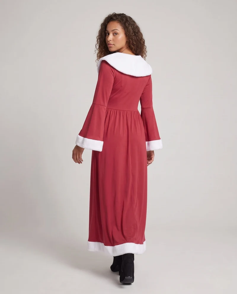 Damen märchenhaftes Königinnenkostüm mit eleganten Details und schimmernder Verzierung Drune