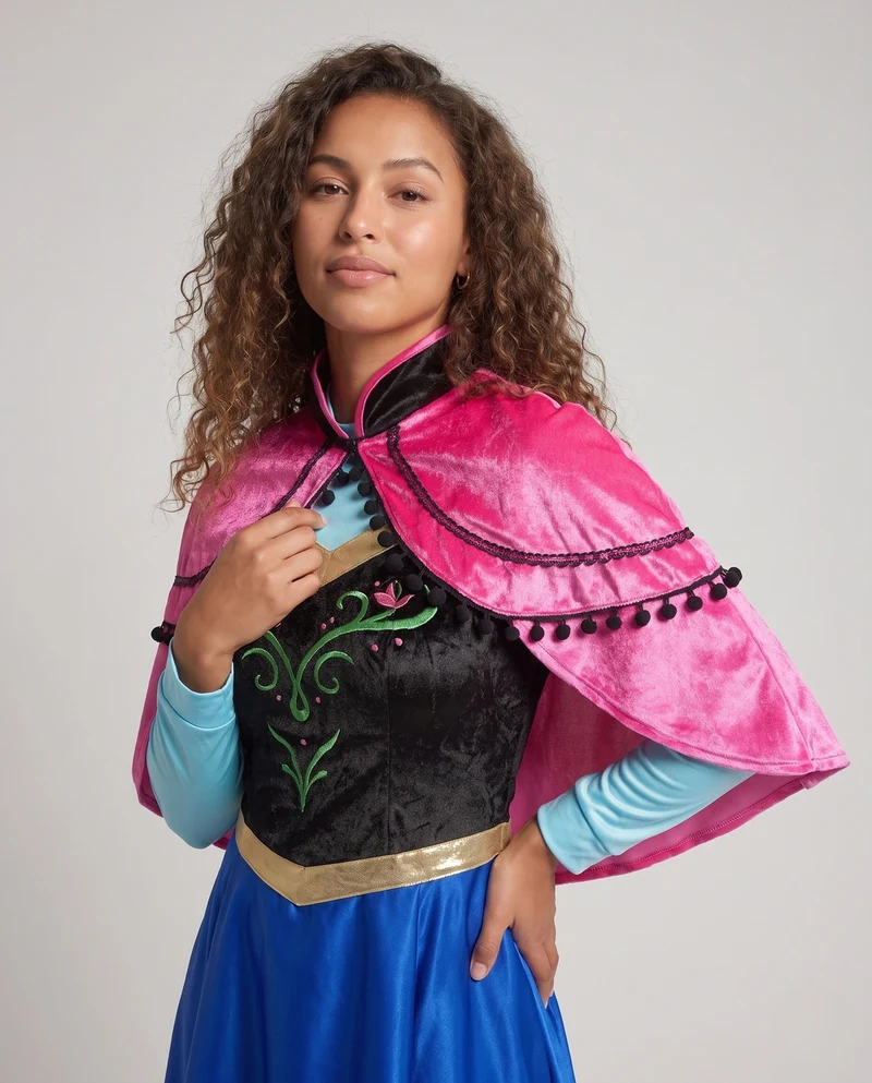 Damen Märchenhaftes Prinzessinnen-Kostüm mit Cape und floralem Design Drune