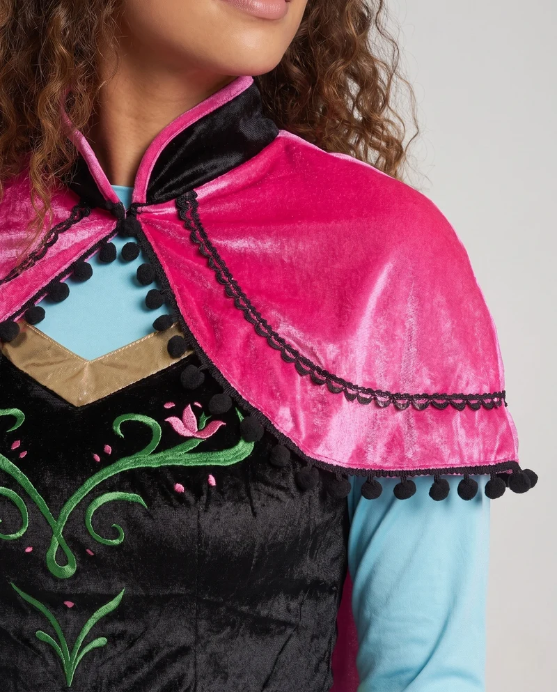 Damen Märchenhaftes Prinzessinnen-Kostüm mit Cape und floralem Design Drune
