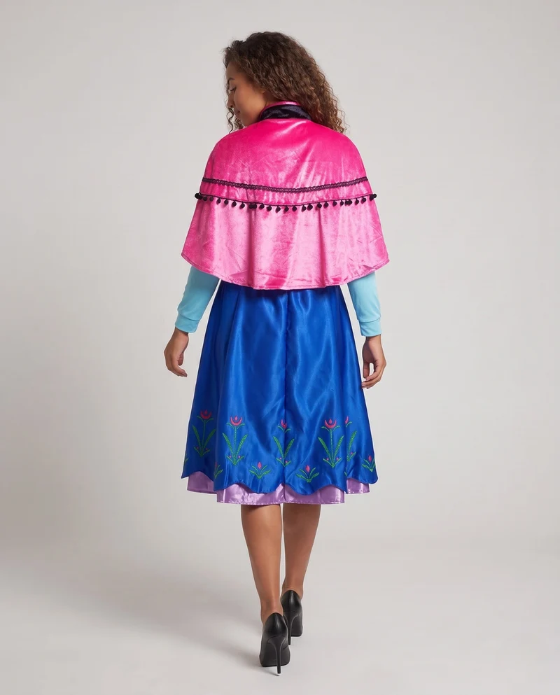 Damen Märchenhaftes Prinzessinnen-Kostüm mit Cape und floralem Design Drune