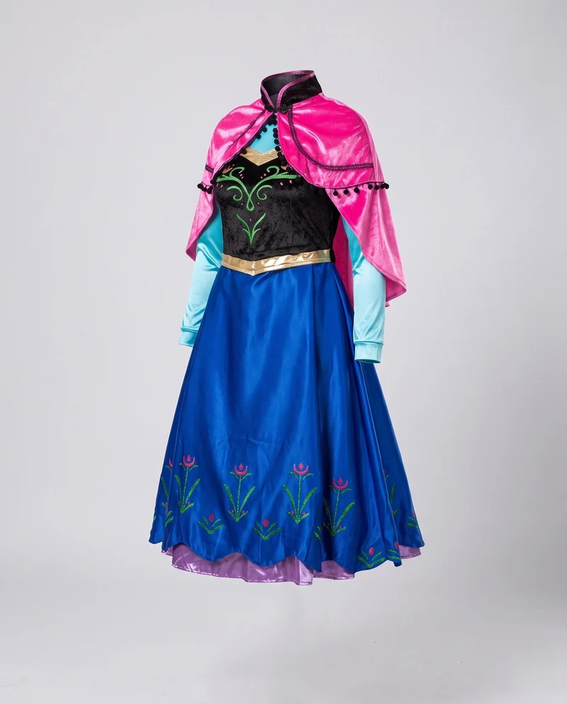 Damen Märchenhaftes Prinzessinnen-Kostüm mit Cape und floralem Design Drune