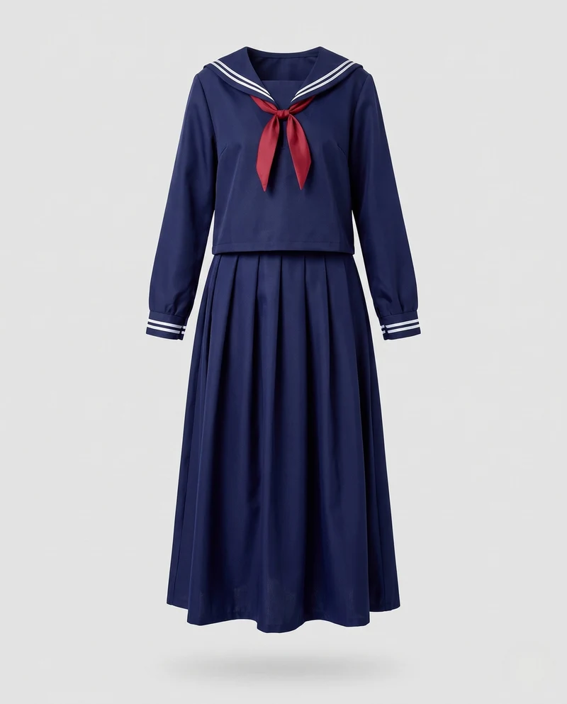Damen Maritimes Schulmädchen-Kostüm mit Schiffsattrappen Drune