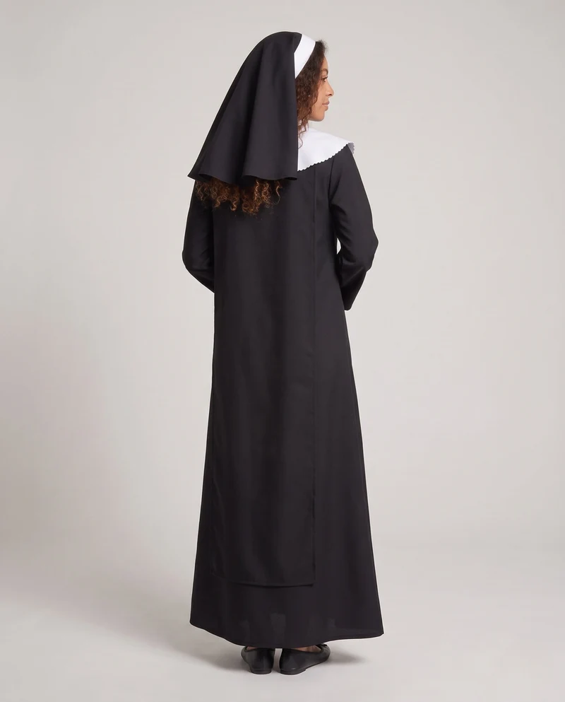 Damen Nonnenkostüm mit elegantem Kapuzenumhang Drune