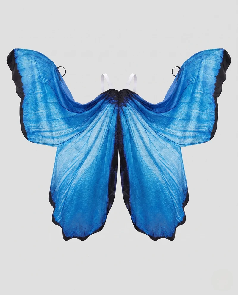 Damen Schmetterlingscape mit transparentem Design und elastischen Trägern Drune