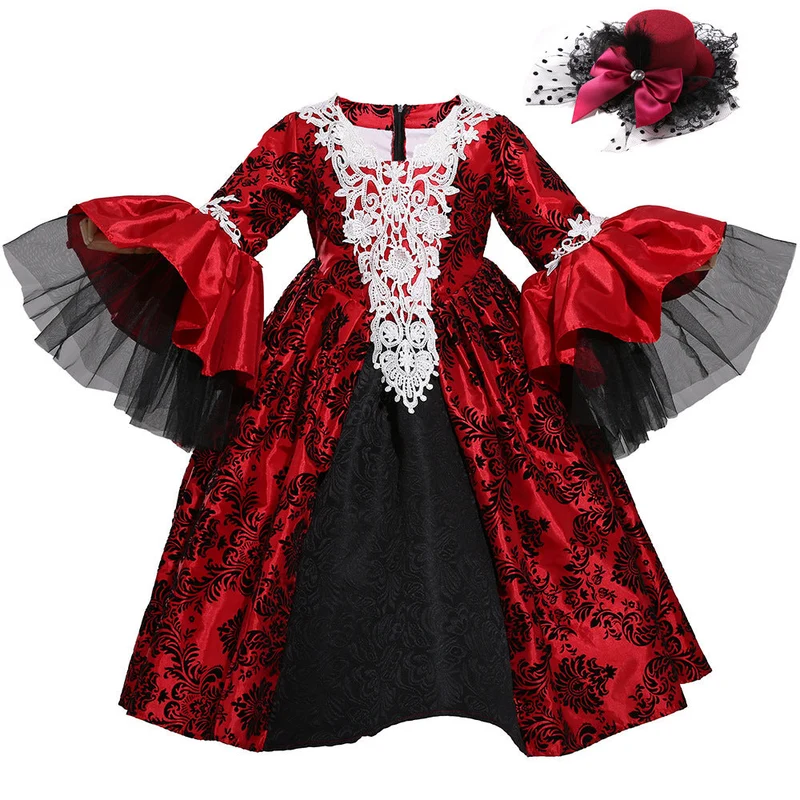 Mädchen märchenhaftes Ballkleid mit Rüschendetails Drune