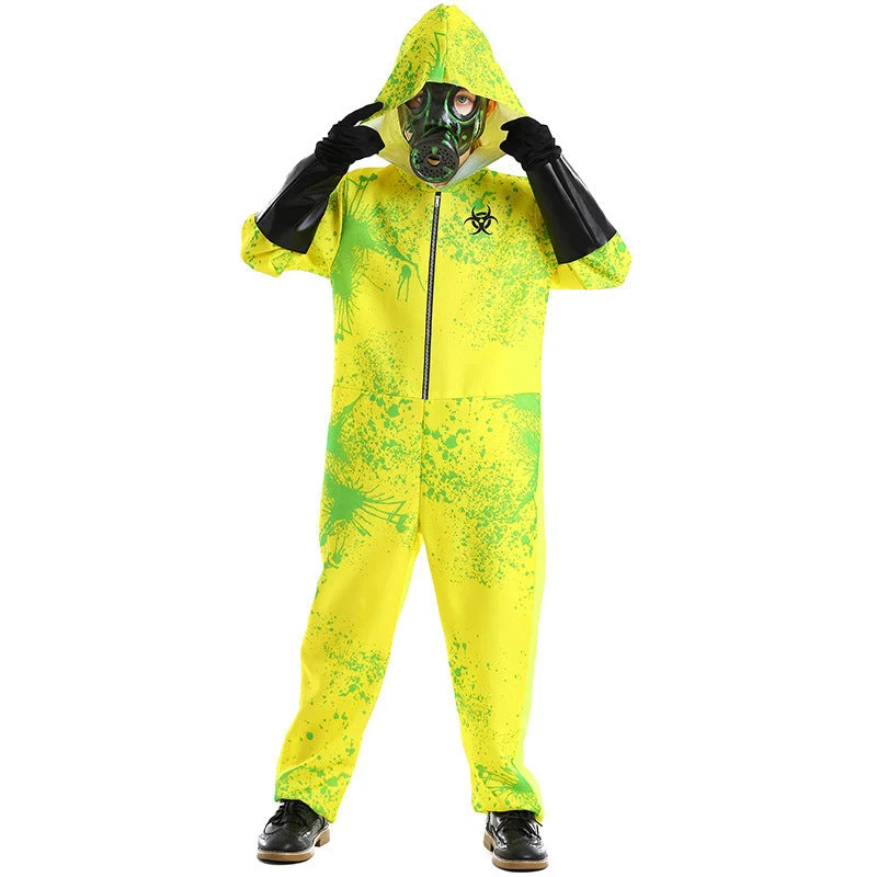 Unisex Sicherheitsanzug mit Kapuze und Gasmaske Drune