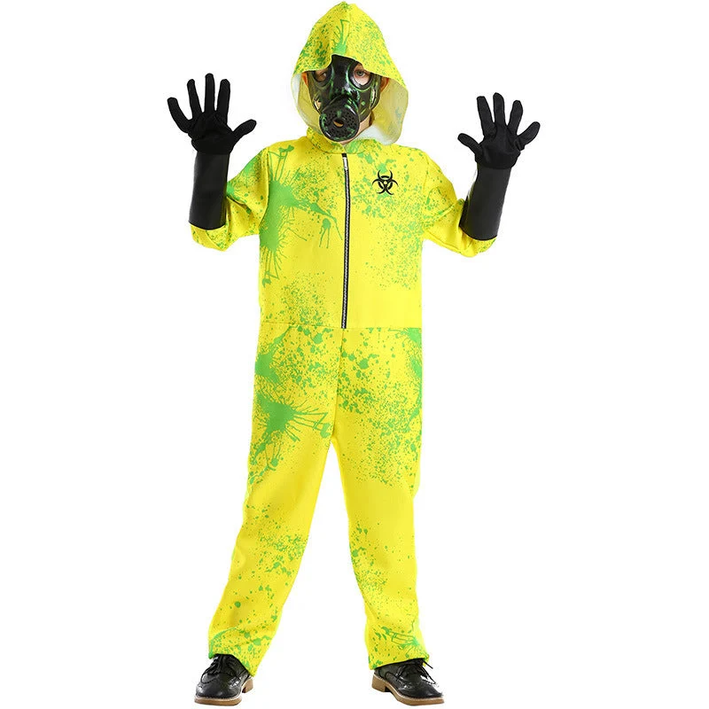 Unisex Sicherheitsanzug mit Kapuze und Gasmaske Drune