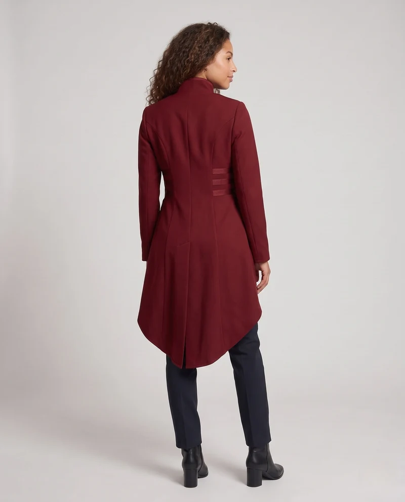 Damen Eleganter Kappenkleid mit asymmetrischem Saum und schicken Details Drune