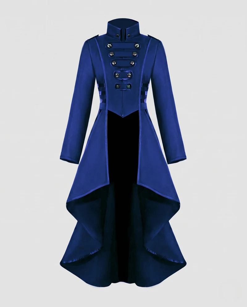 Damen Eleganter Kappenkleid mit asymmetrischem Saum und schicken Details Drune