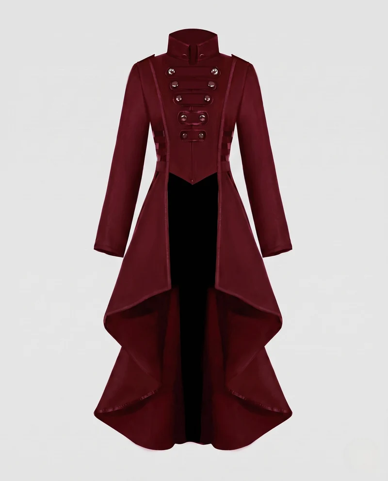 Damen Eleganter Kappenkleid mit asymmetrischem Saum und schicken Details Drune