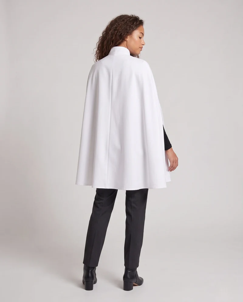 Damen Eleganter Kapuzenumhang mit goldenen Akzenten Drune
