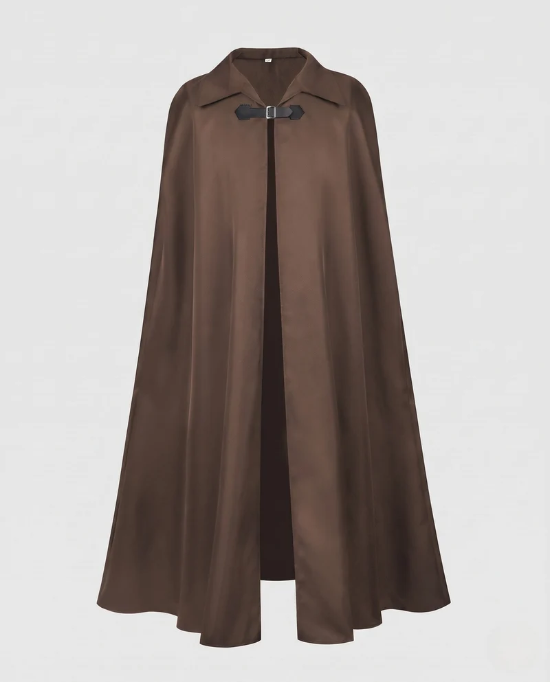 Damen Eleganter Kapuzenumhang mit klassischem Verschluss und hochwertiger Verarbeitung Drune