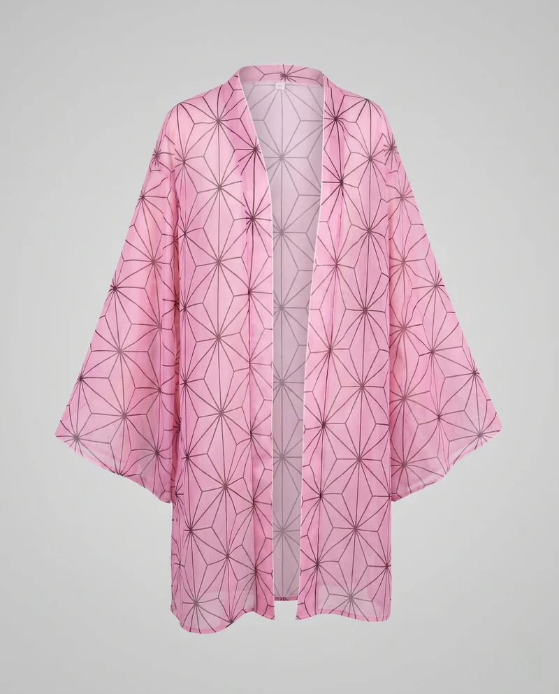 Damen Eleganter Kimono mit modernem geometrischen Muster Drune