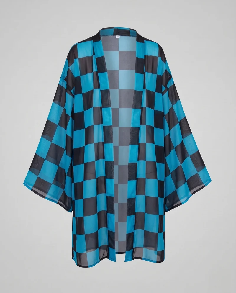 Damen Eleganter Kimono mit modernem geometrischen Muster Drune