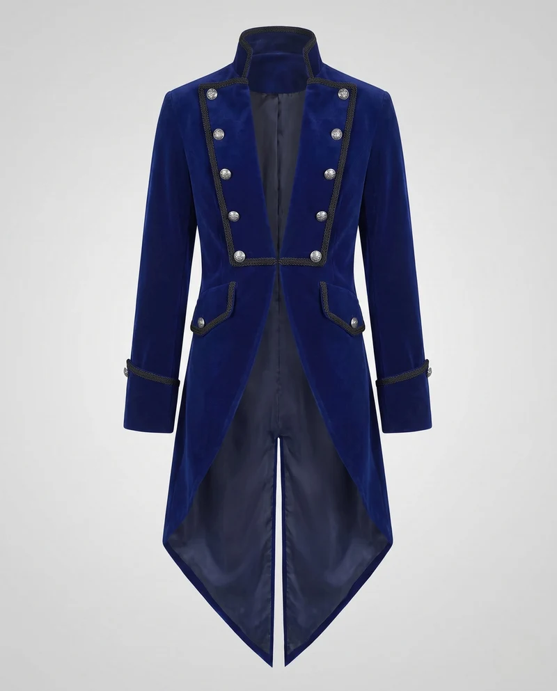 Damen Eleganter Langmantel mit kunstvollen Verzierungen Drune