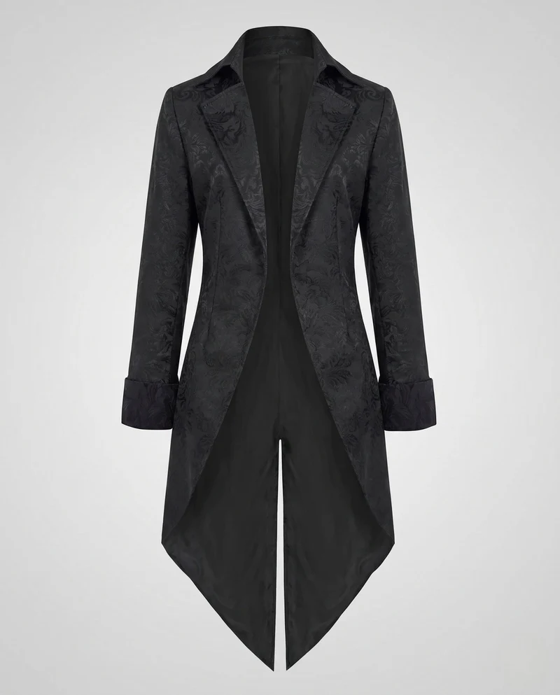 Damen Eleganter Langmantel mit kunstvollen Verzierungen Drune