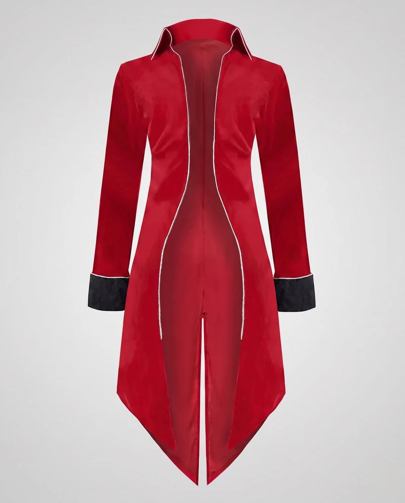 Damen Eleganter Langmantel mit kunstvollen Verzierungen Drune