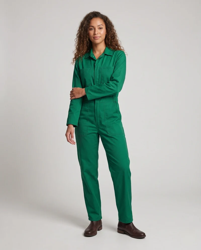 Damen eleganter Overall mit Taillengürtel Drune