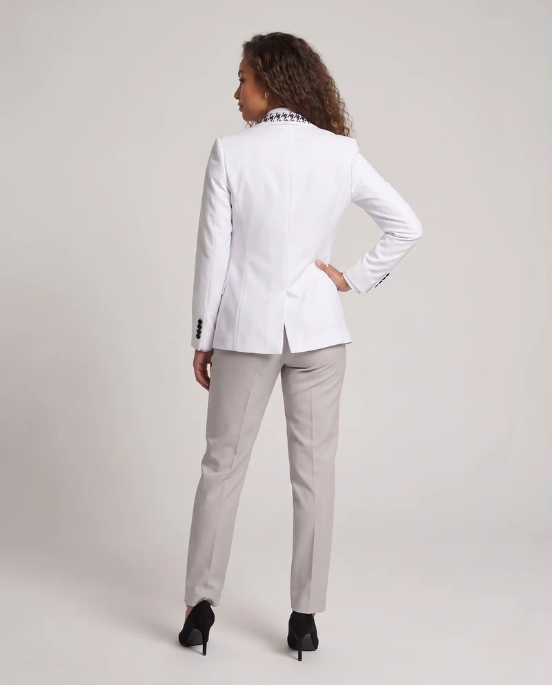 Damen Elegantes Blazer-Outfit mit integriertem Hoodie und schmaler Hose Drune