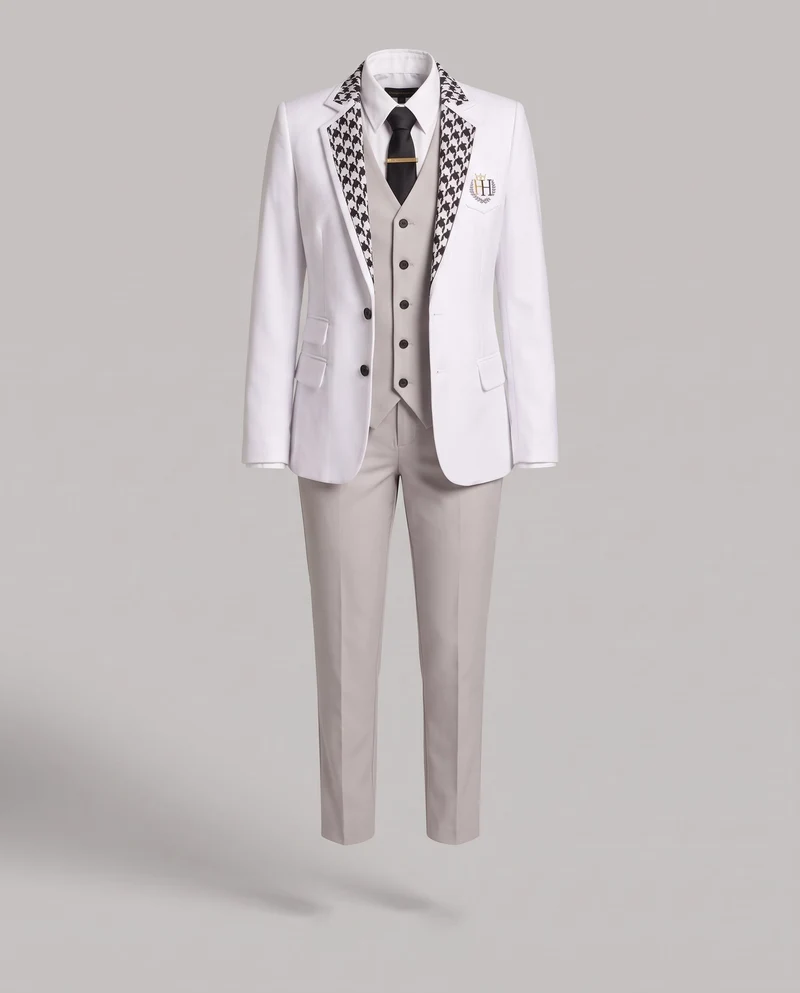Damen Elegantes Blazer-Outfit mit integriertem Hoodie und schmaler Hose Drune