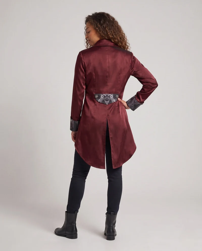 Damen Elegantes historischen Kostümjacke mit kunstvollen Verzierungen Drune