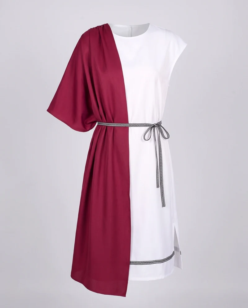 Damen Festliches Antik-Rollenspiel-Kleid mit vielseitigem Zubehör Drune