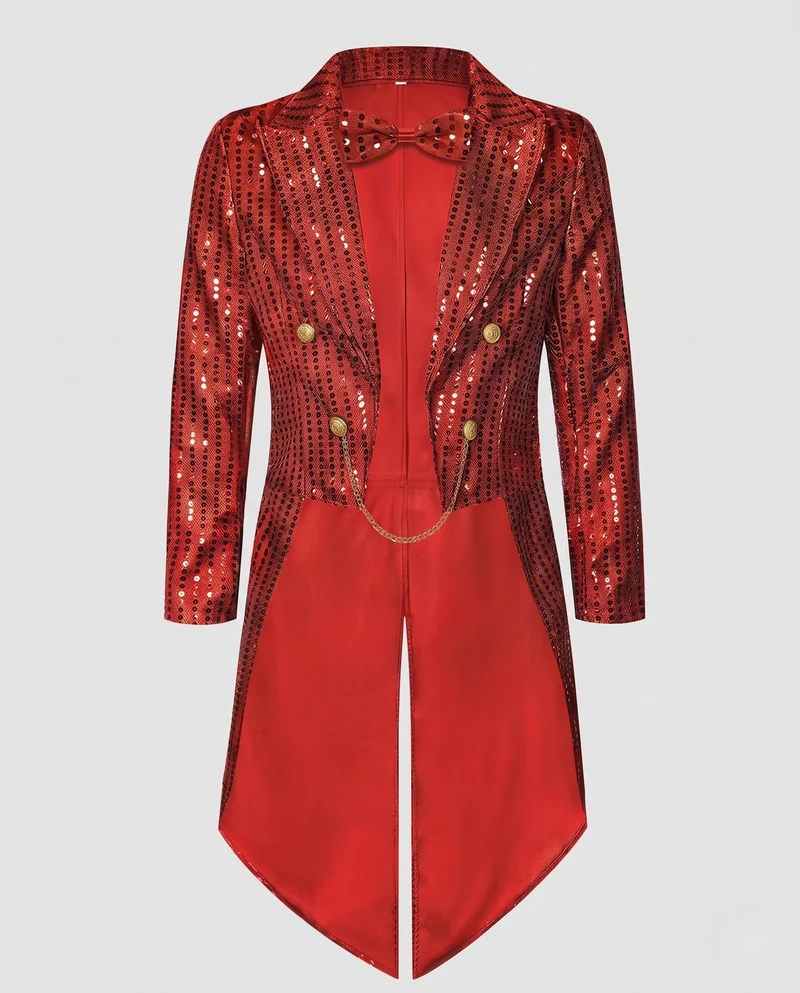 Damen glamouröser Seidenmantel mit auffälligem Pailletten-Design Drune
