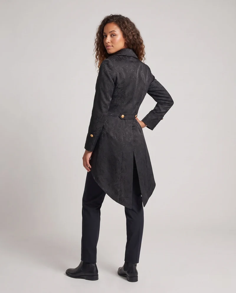 Damen historisches Kostümjacke mit kunstvollen Verzierungen und elegantem Kragen Drune