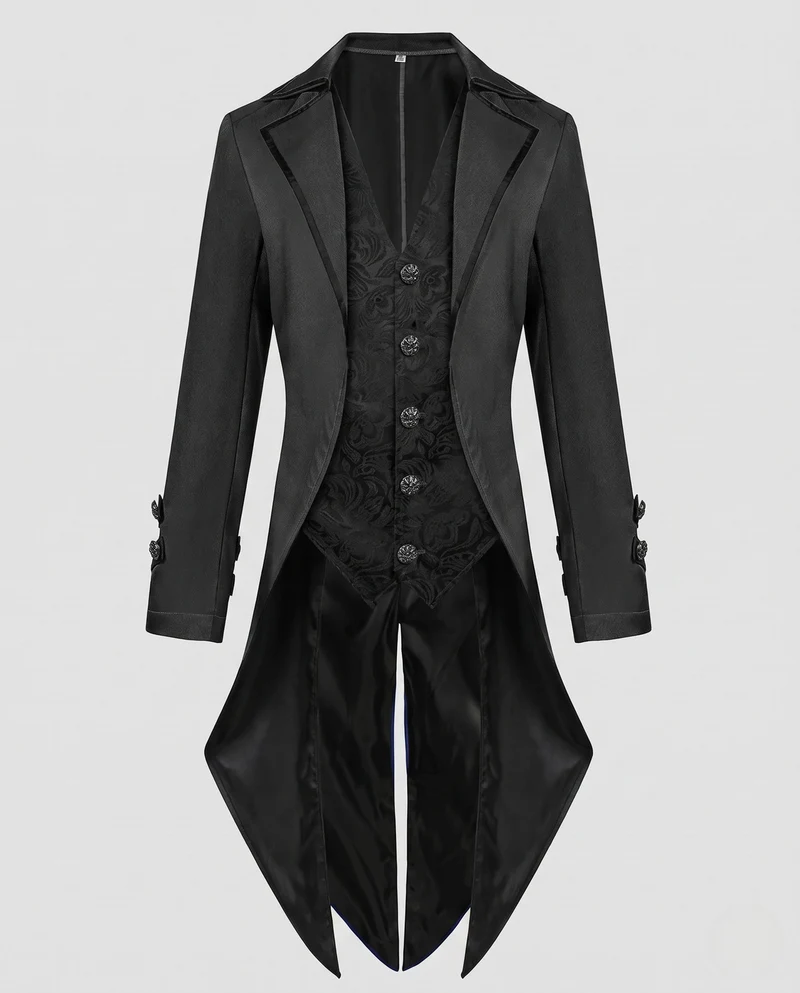 Damen historisches Kostümjacke mit kunstvollen Verzierungen und elegantem Kragen Drune