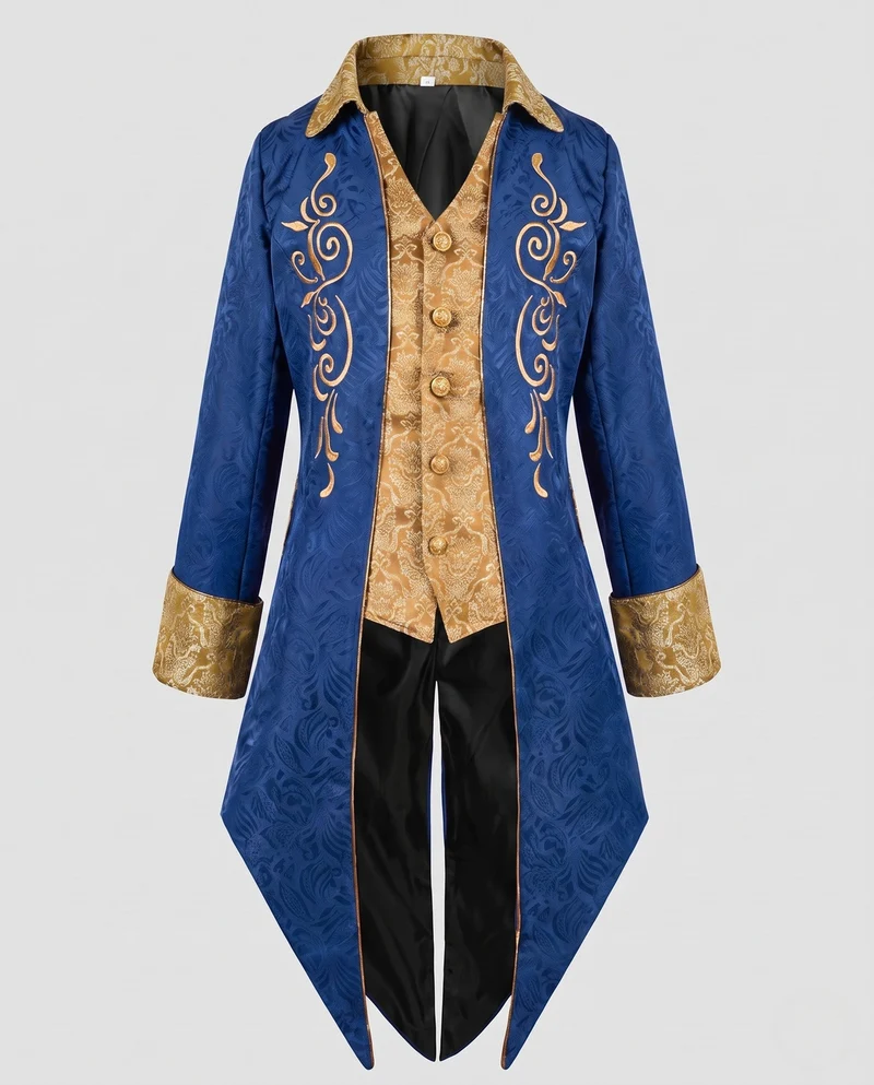 Damen historisches Kostümjacke mit kunstvollen Verzierungen und elegantem Kragen Drune