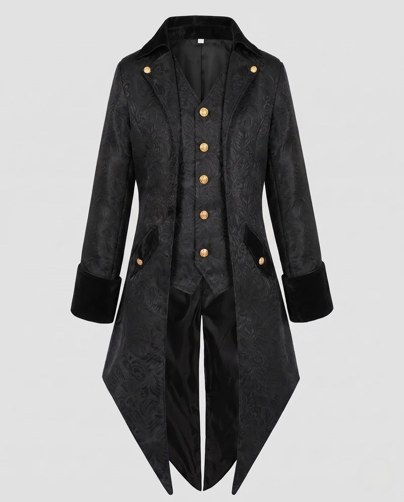 Damen historisches Kostümjacke mit kunstvollen Verzierungen und elegantem Kragen Drune