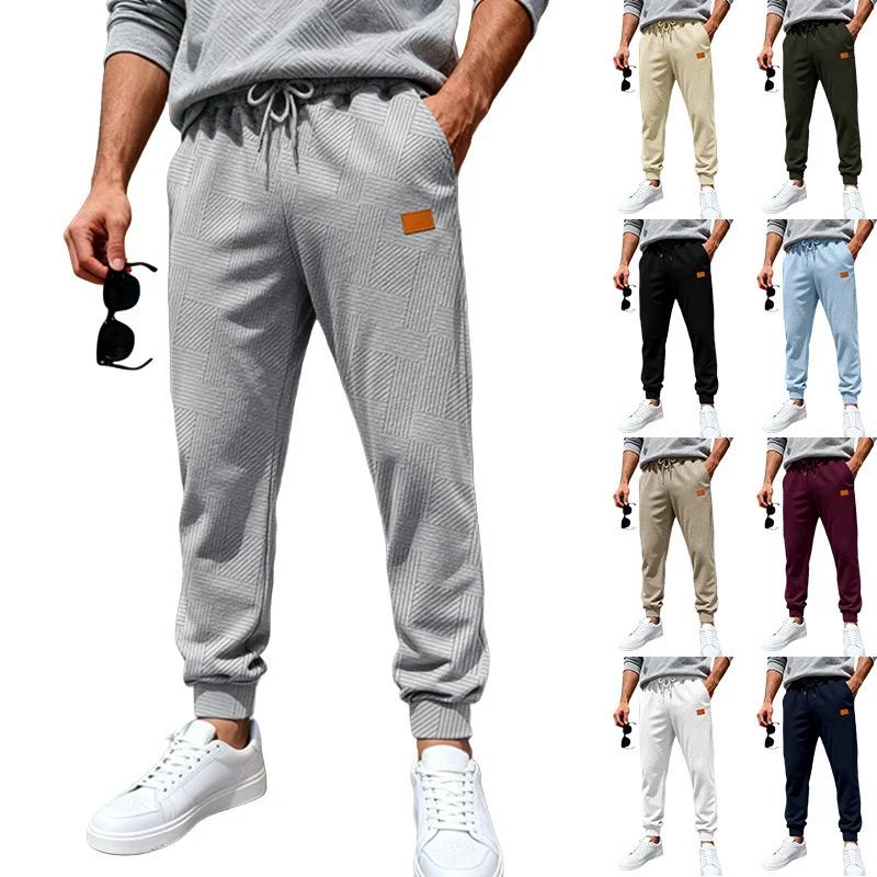 Herren Stepp-Jogginghose mit geometrischem Strukturmuster Drune